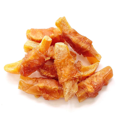 Gourmet All Natural Chicken & Sweet Potato Wrapped Treats for Dogs - 2.5 lbs Resealable Pack