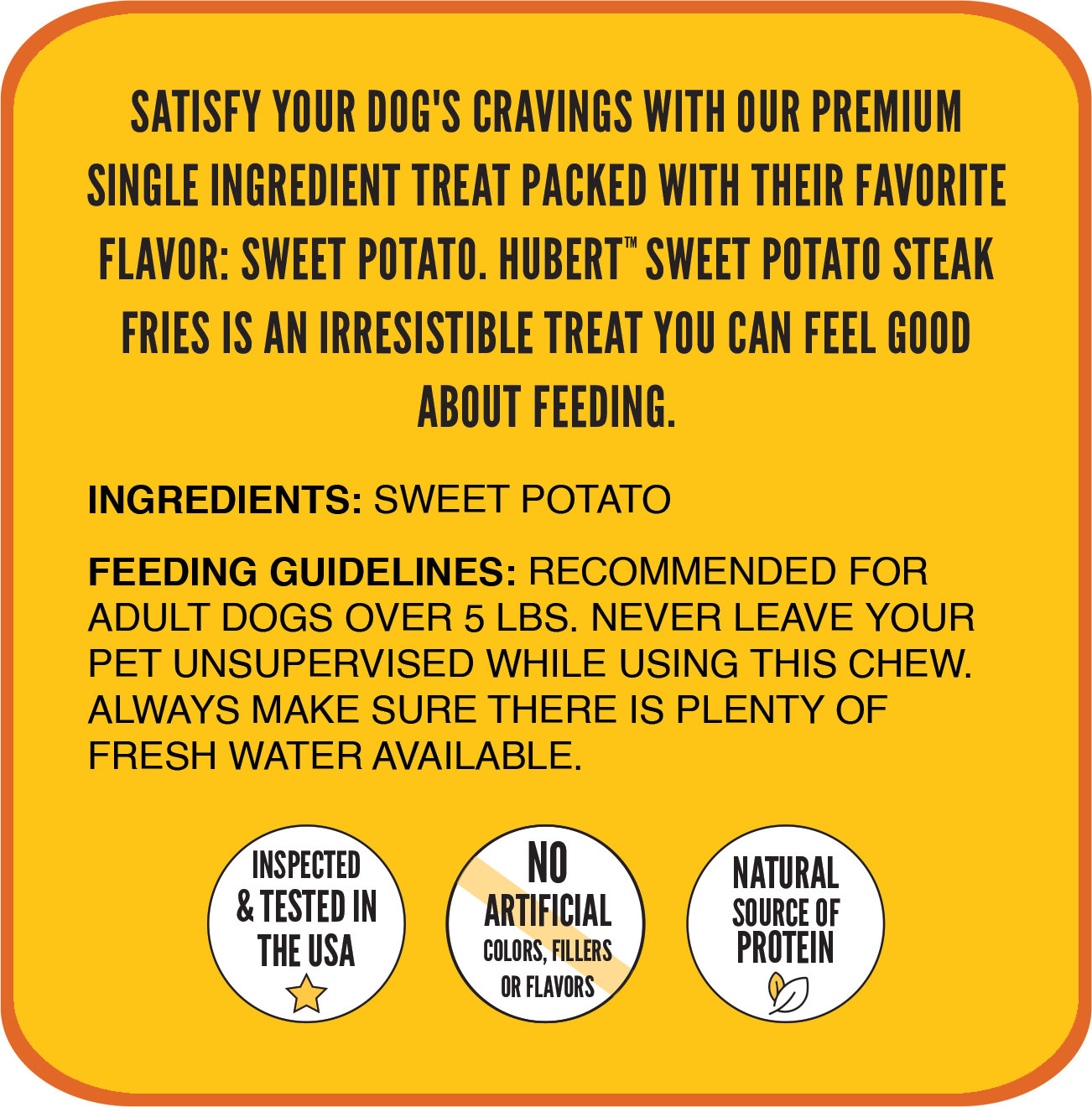 Gourmet All Natural Vegan Sweet Potato Fries Dog Treats