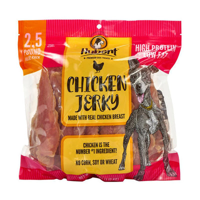 Hubert Chicken Jerky dog treats 2.5 lb bag, front
