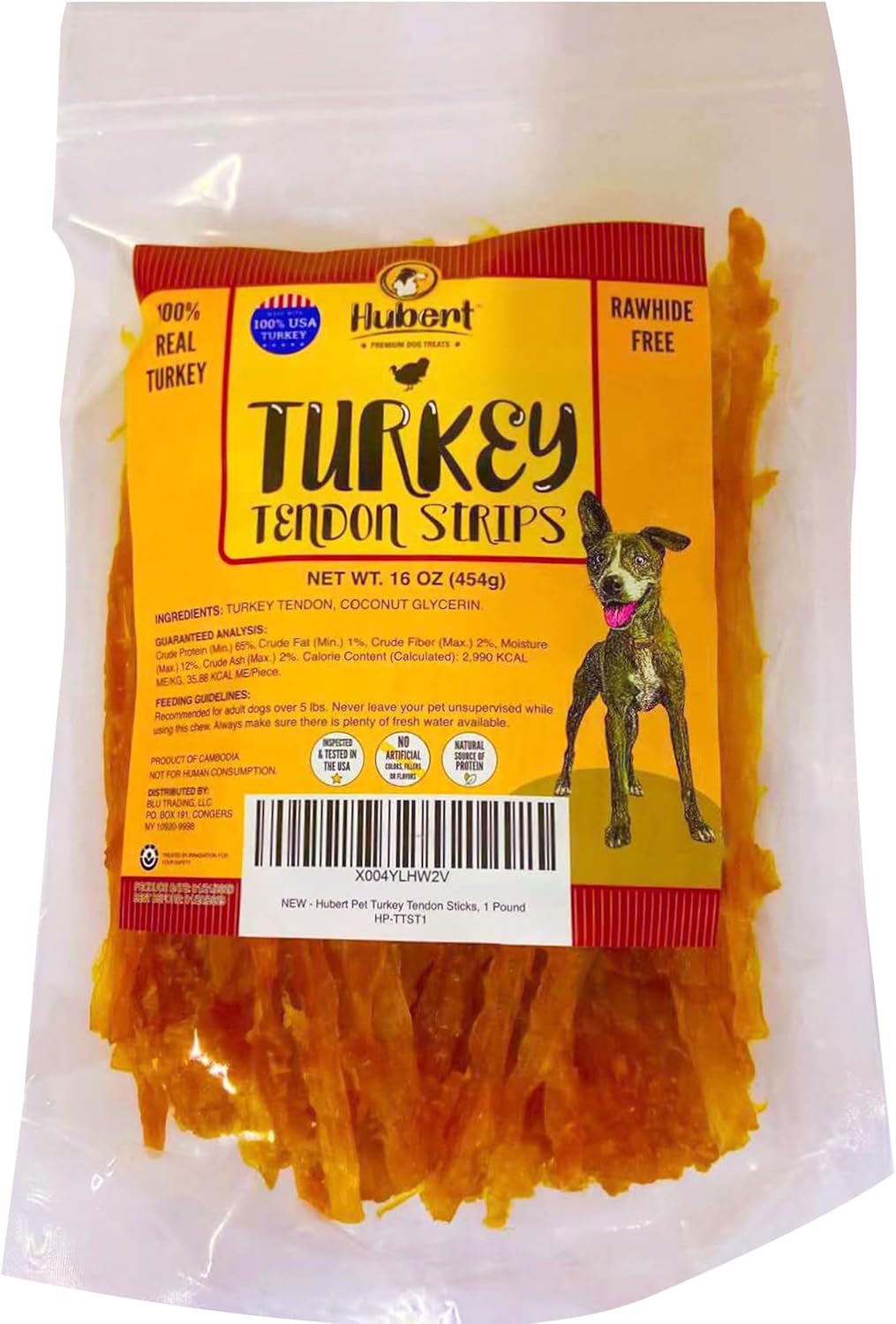 Premium All Natural Turkey Tendon Chew Treats for Dogs - Sticks & Rings