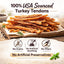 Premium All Natural Turkey Tendon Chew Treats for Dogs - Sticks & Rings