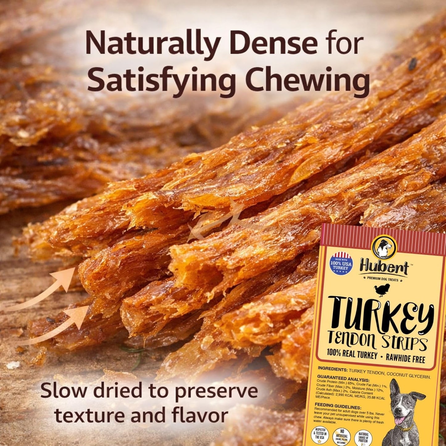 Premium All Natural Turkey Tendon Chew Treats for Dogs - Sticks & Rings