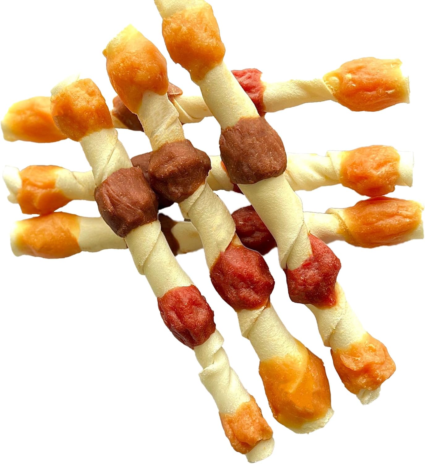 Gourmet All Natural Triple Flavored 10-inch Kabobs Treats for Dogs