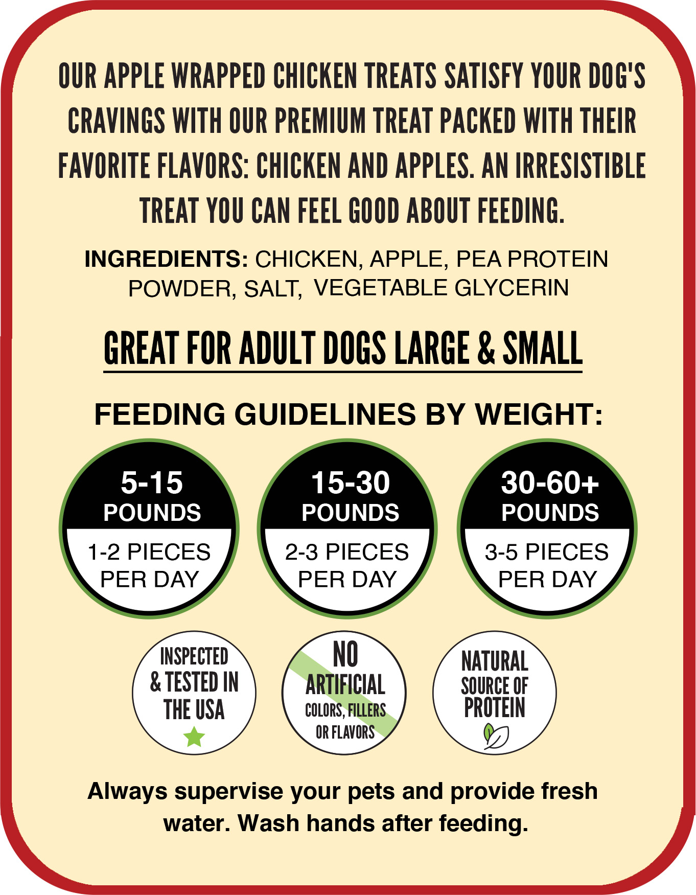 Gourmet All Natural Apple Wrapped Dog Treats