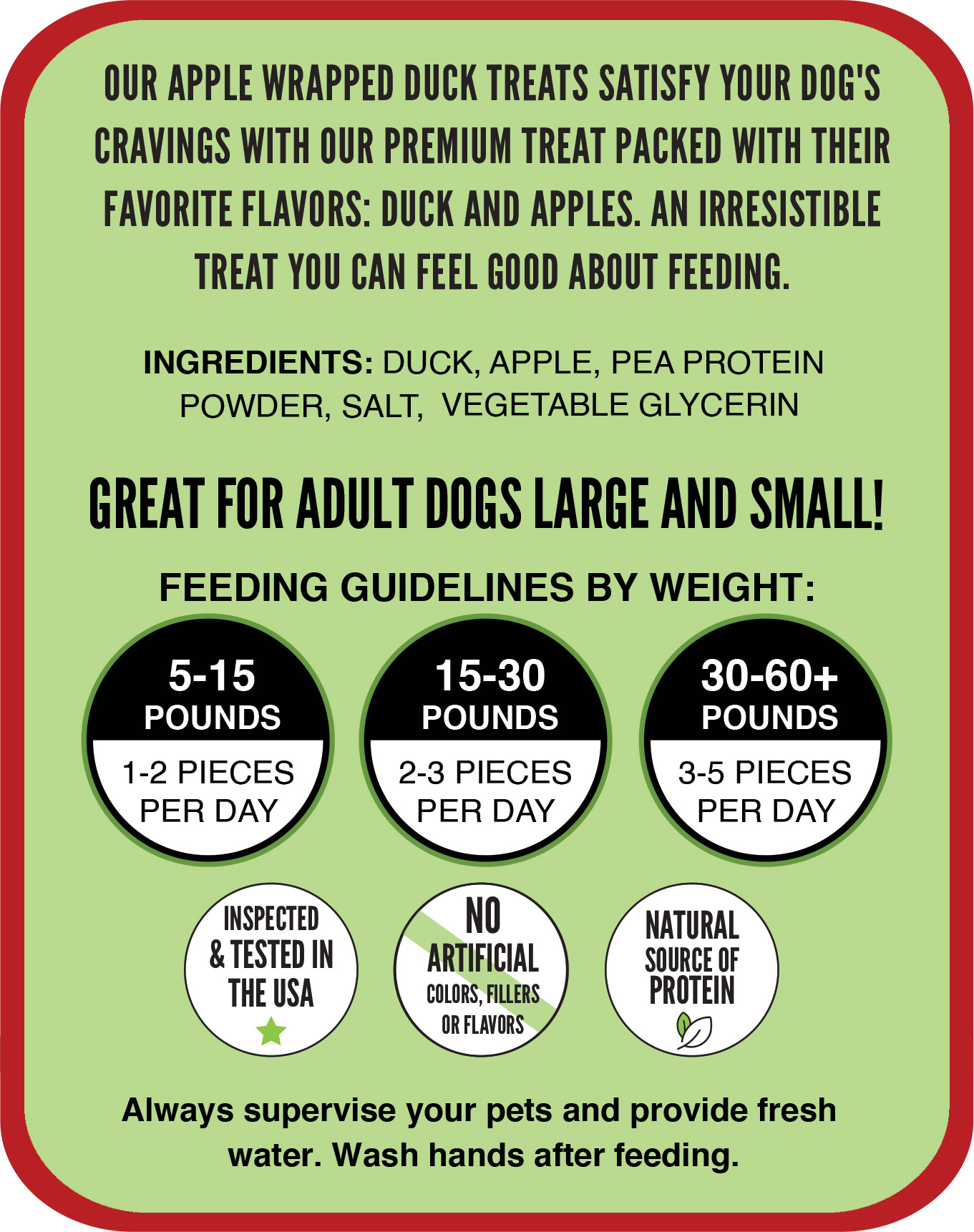 Gourmet All Natural Apple Wrapped Dog Treats